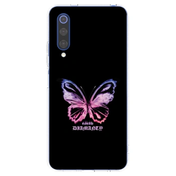 Picasee Xiaomi Mi 9 SE Hülle - Transparentes Silikon - Diamanty Purple