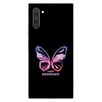 Picasee Samsung Galaxy Note 10 N970F Hülle - Transparentes Silikon - Diamanty Purple