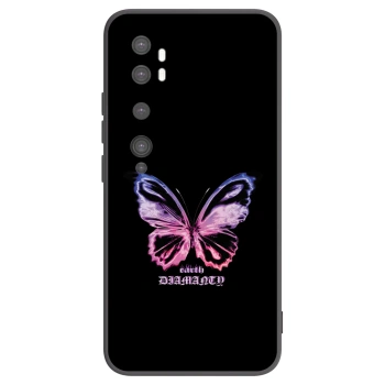Picasee Xiaomi Mi Note 10 (Pro) Hülle - Schwarzes Silikon - Diamanty Purple