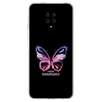 Picasee Xiaomi Redmi Note 9 Pro Hülle - Transparentes Silikon - Diamanty Purple