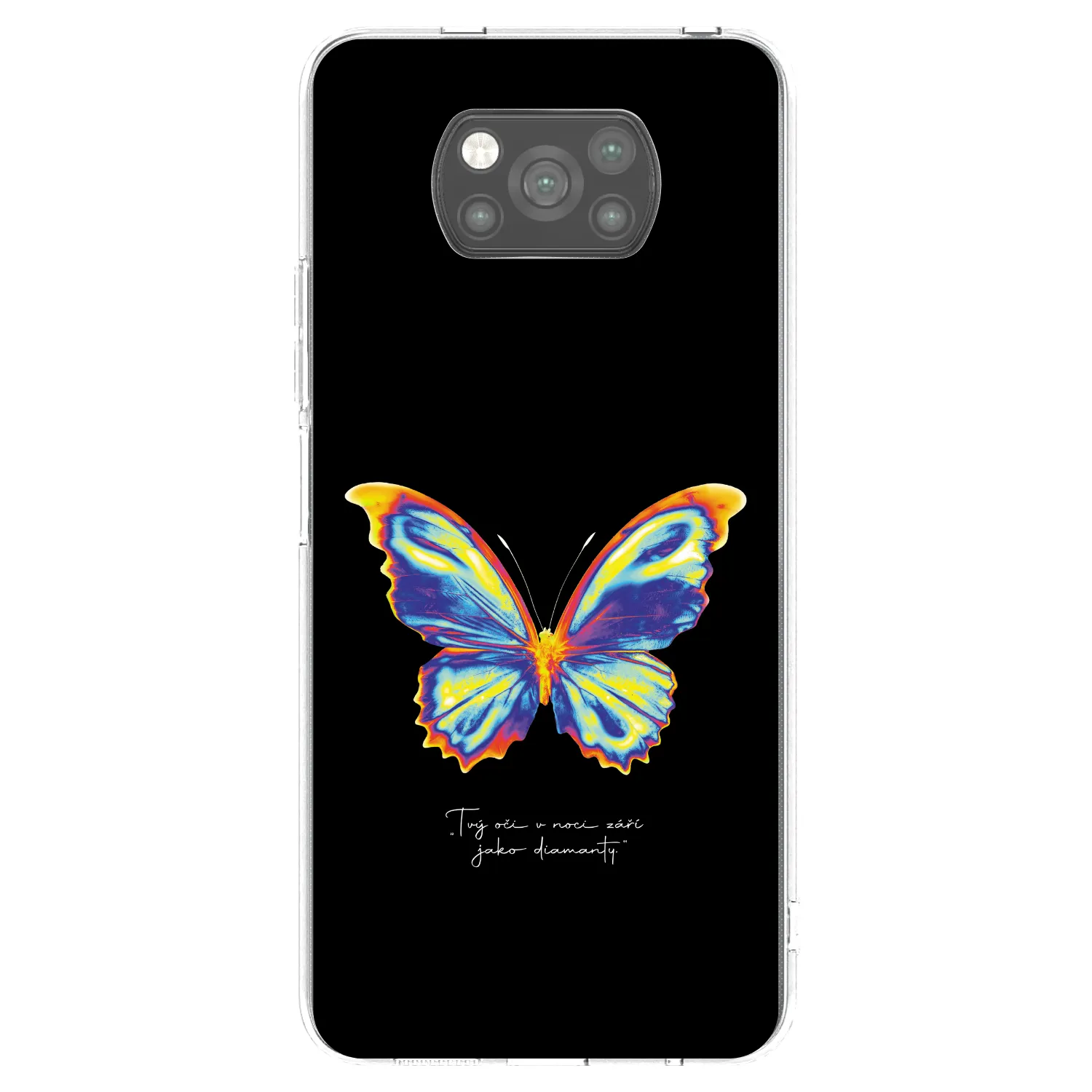 Picasee Xiaomi Poco X3 Hülle - Schwarzes Silikon - Diamanty Black