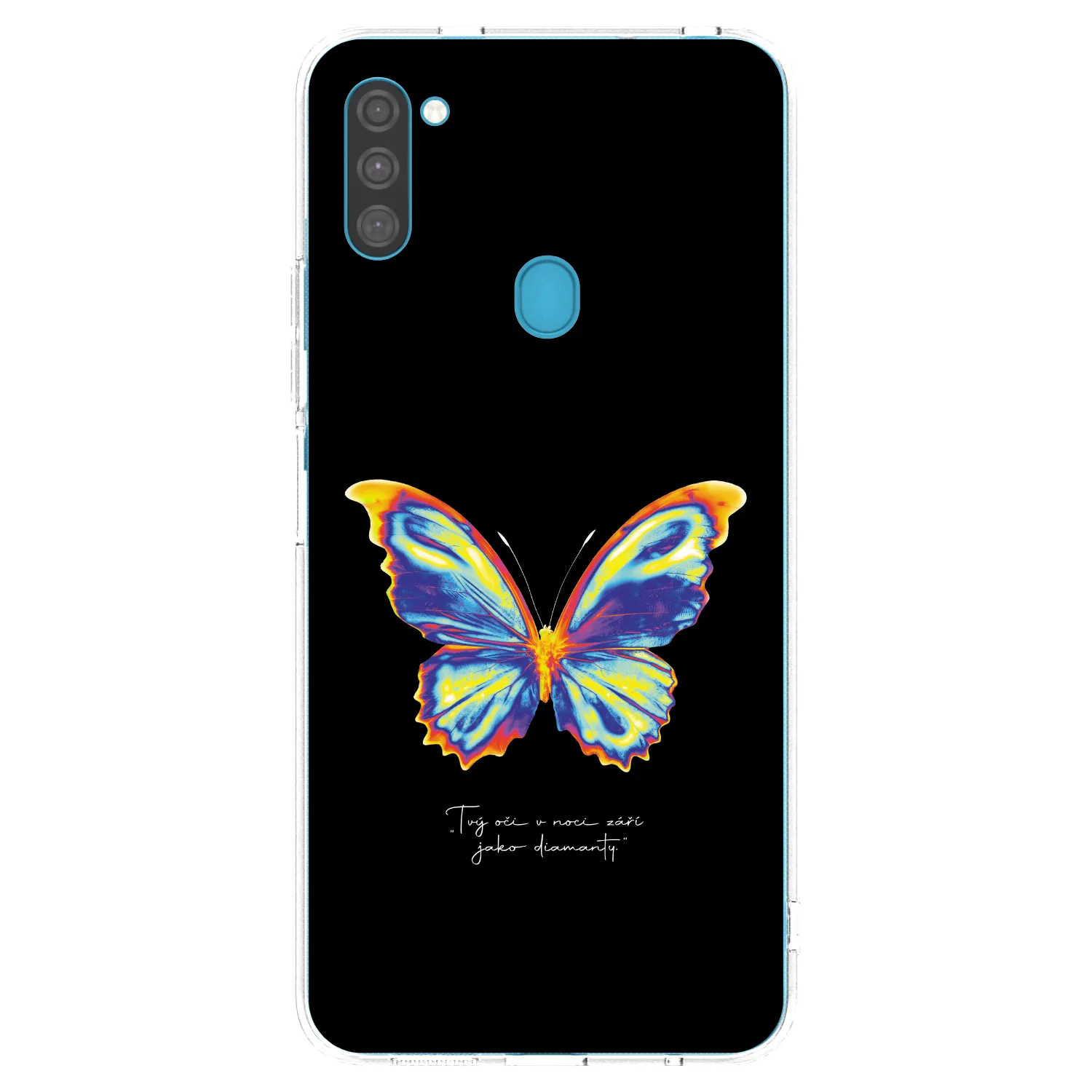 Picasee Samsung Galaxy M11 Hülle - Transparentes Silikon - Diamanty Black