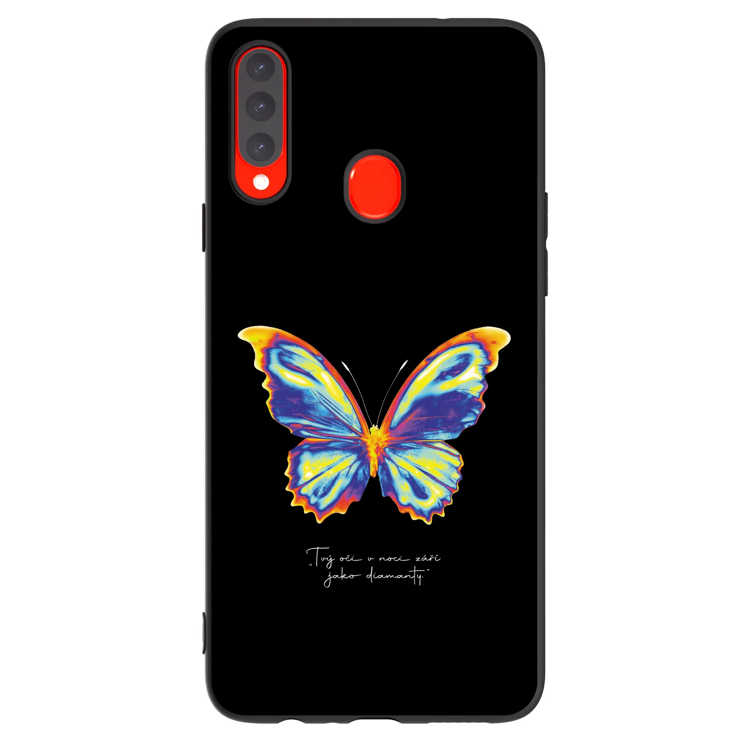 Picasee Samsung Galaxy A20s Hülle - Schwarzes Silikon - Diamanty Black