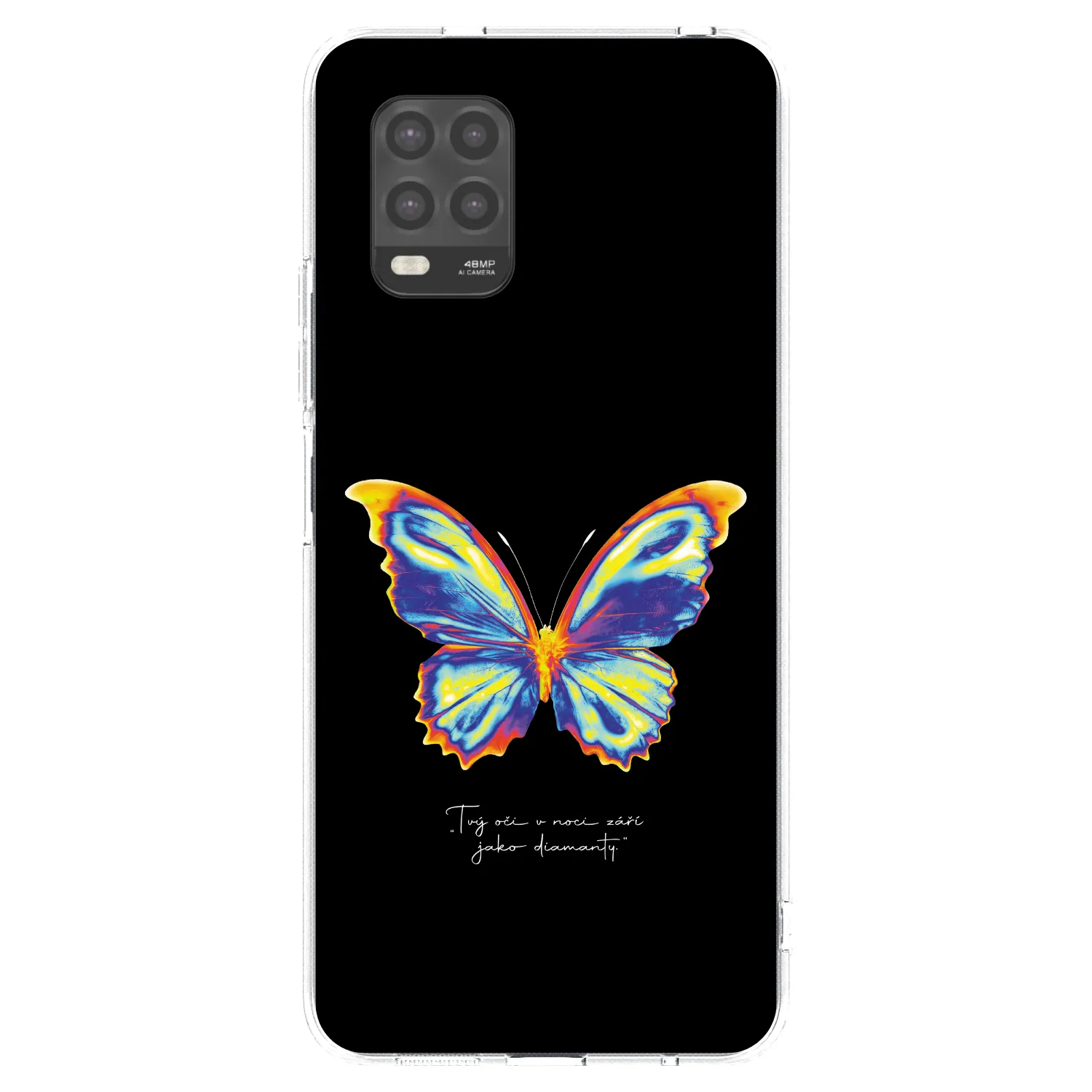 Picasee Xiaomi Mi 10 Lite Hülle - Transparentes Silikon - Diamanty Black