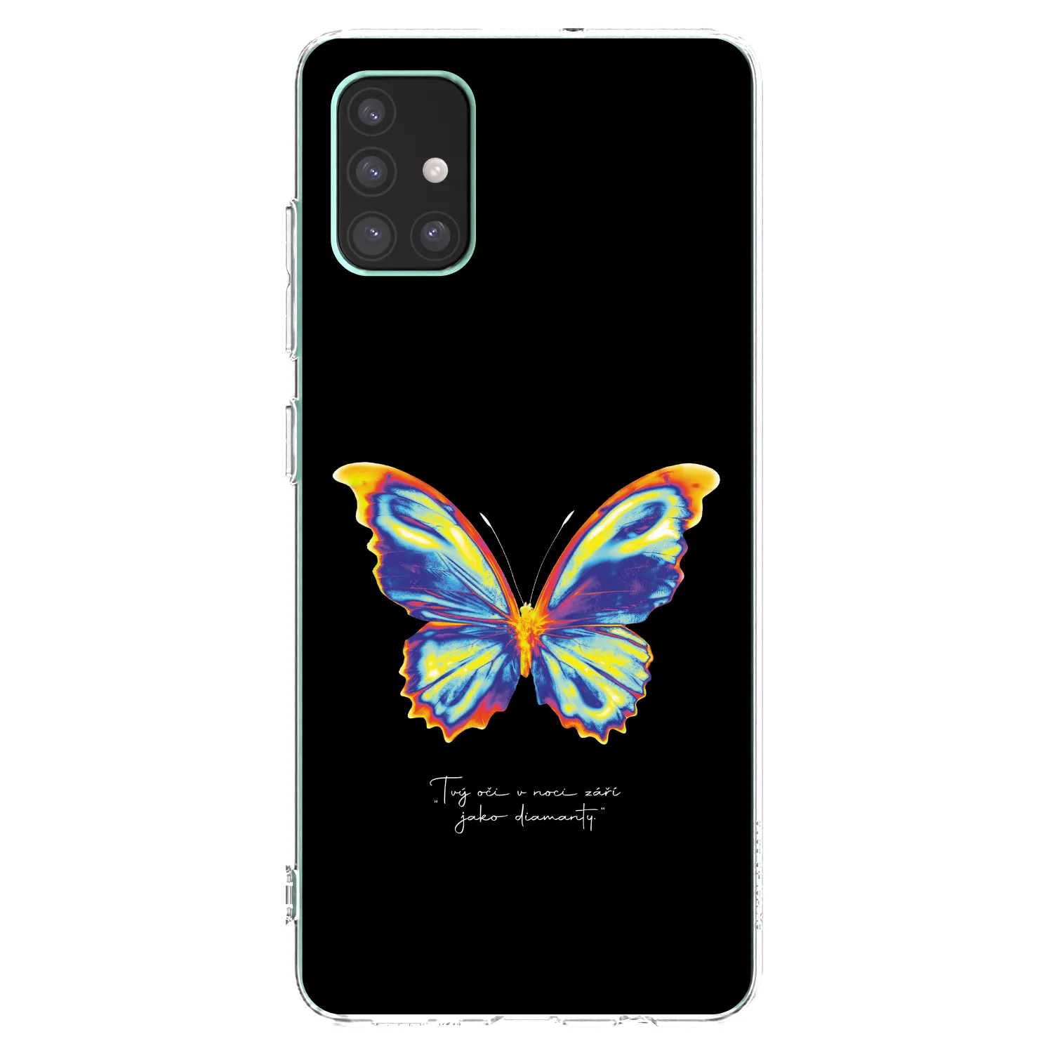 Picasee Samsung Galaxy M51 M515F Hülle - Transparentes Silikon - Diamanty Black
