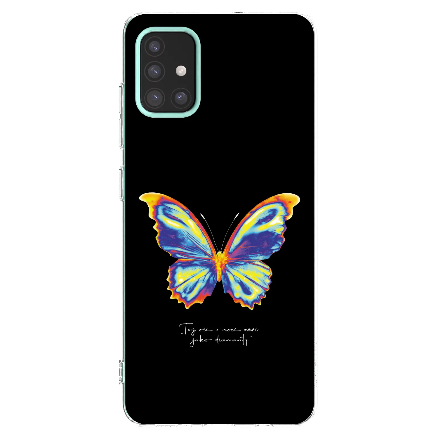 Picasee Samsung Galaxy M31s Hülle - Transparentes Silikon - Diamanty Black