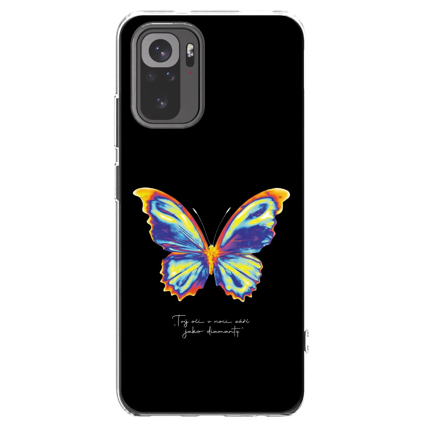 Picasee Xiaomi Redmi Note 10 Hülle - Transparentes Silikon - Diamanty Black
