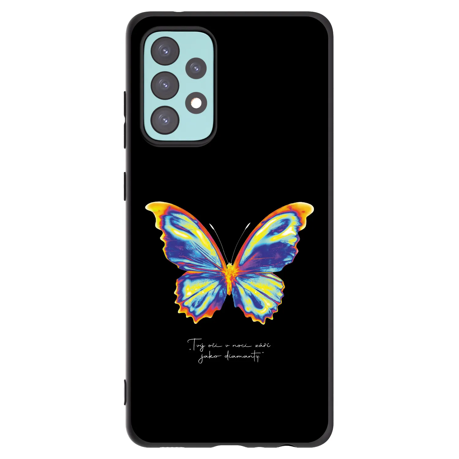 Picasee Samsung Galaxy A72 A725F Hülle - Schwarzes Silikon - Diamanty Black