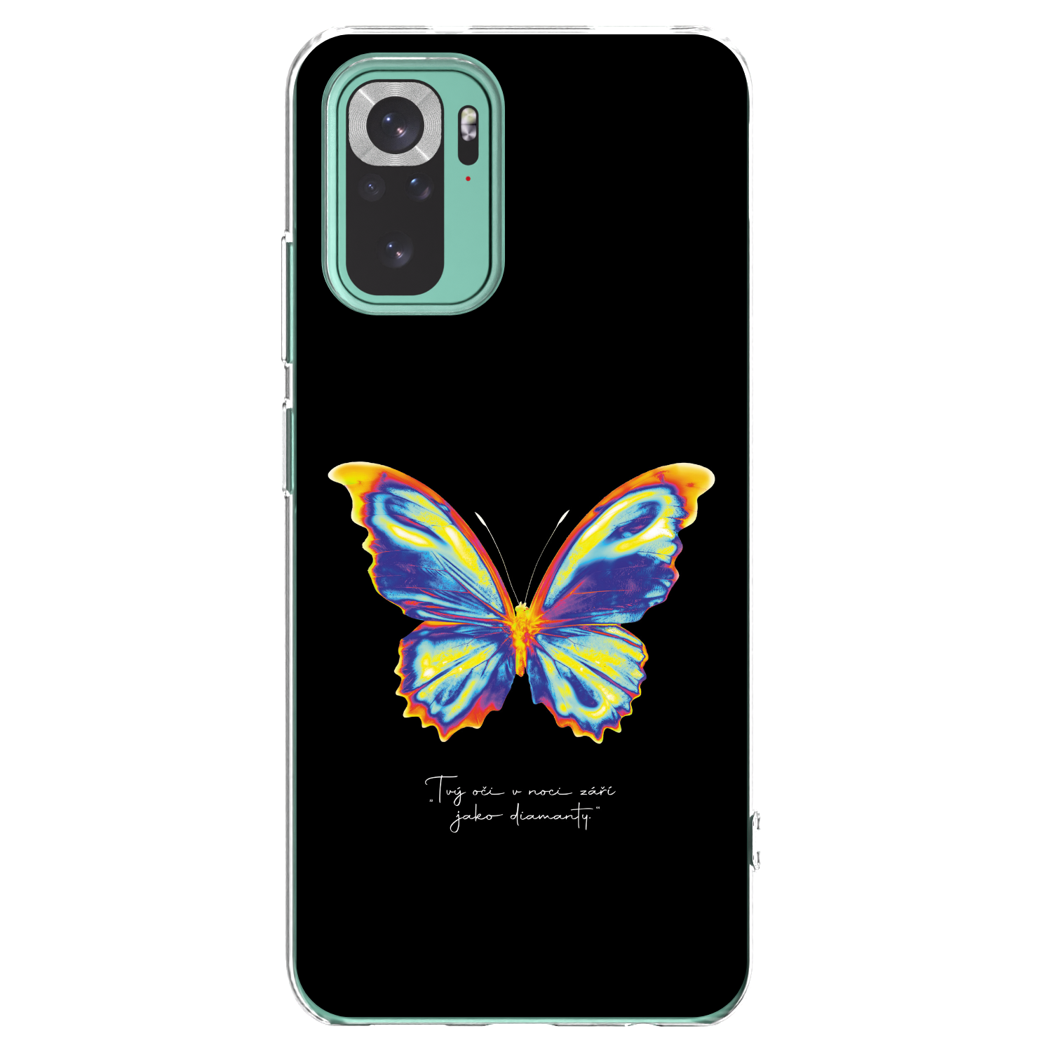 Picasee Xiaomi Redmi Note 10 Pro Hülle - Transparentes Silikon - Diamanty Black