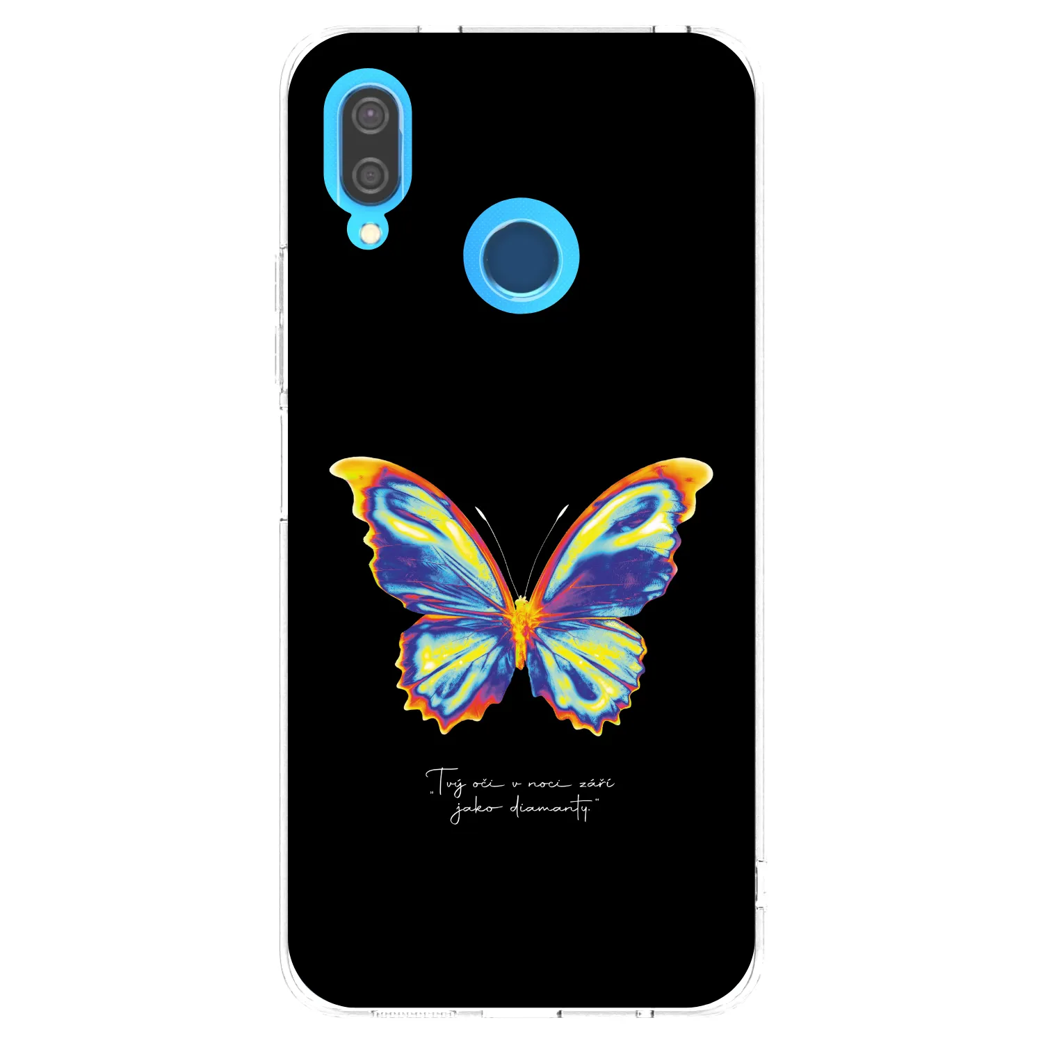 Picasee Huawei P20 Lite Hülle - Transparentes Silikon - Diamanty Black