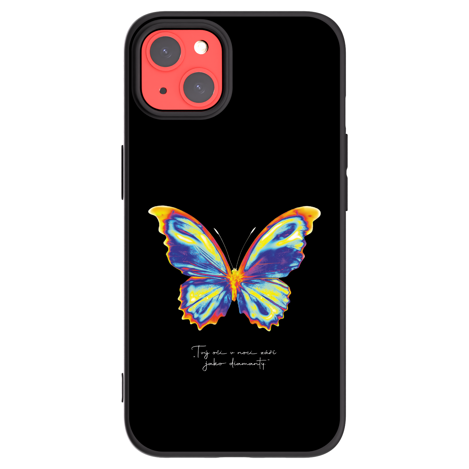 Picasee Apple iPhone 13 Hülle - Schwarzes Silikon - Diamanty Black