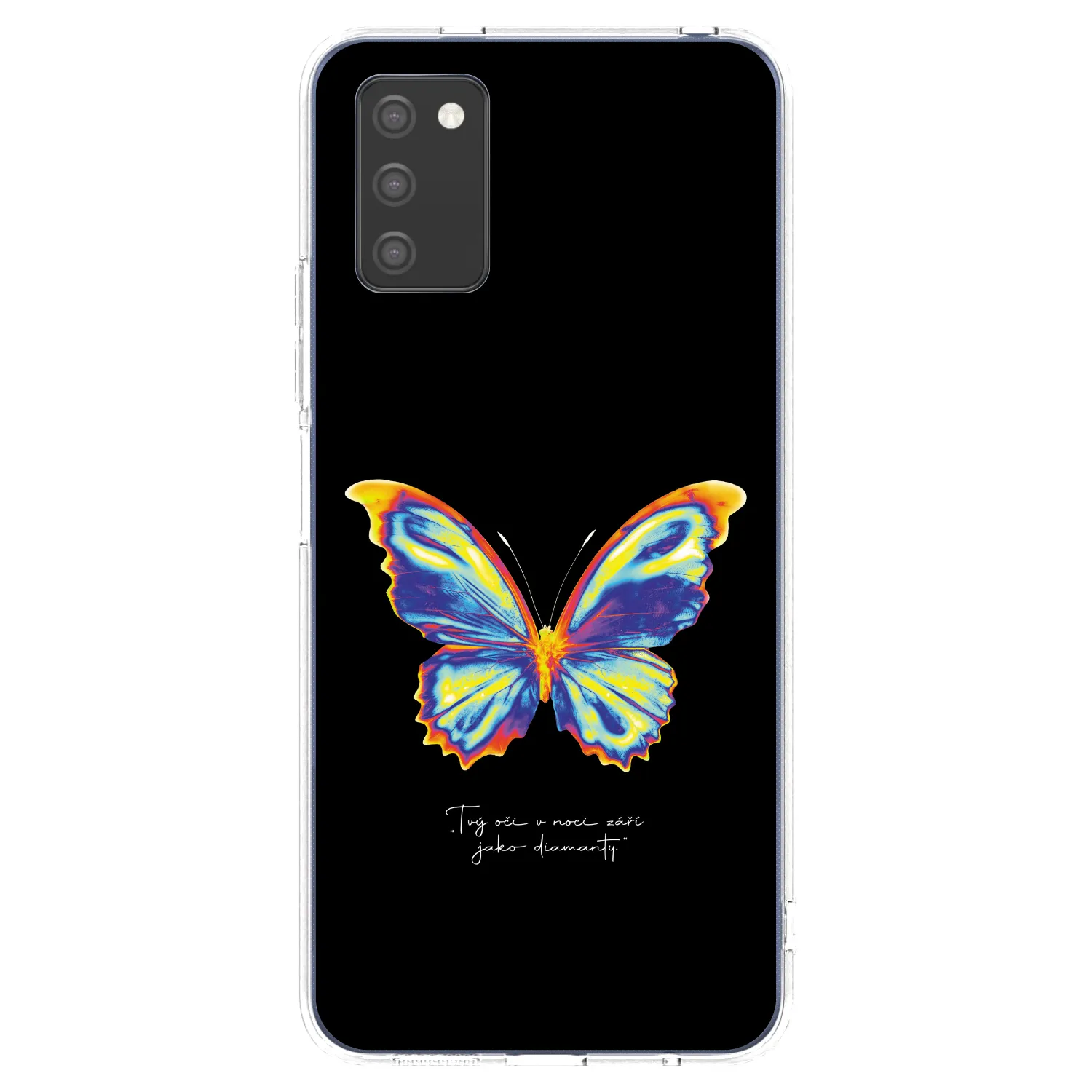Picasee Samsung Galaxy A03s A037G Hülle - Transparentes Silikon - Diamanty Black
