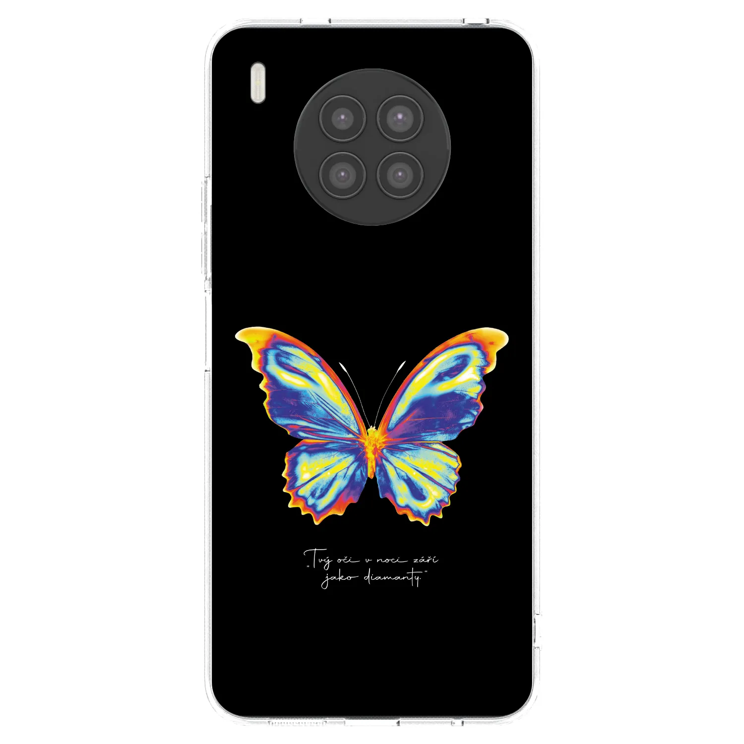 Picasee Huawei Nova 8i Hülle - Transparentes Silikon - Diamanty Black