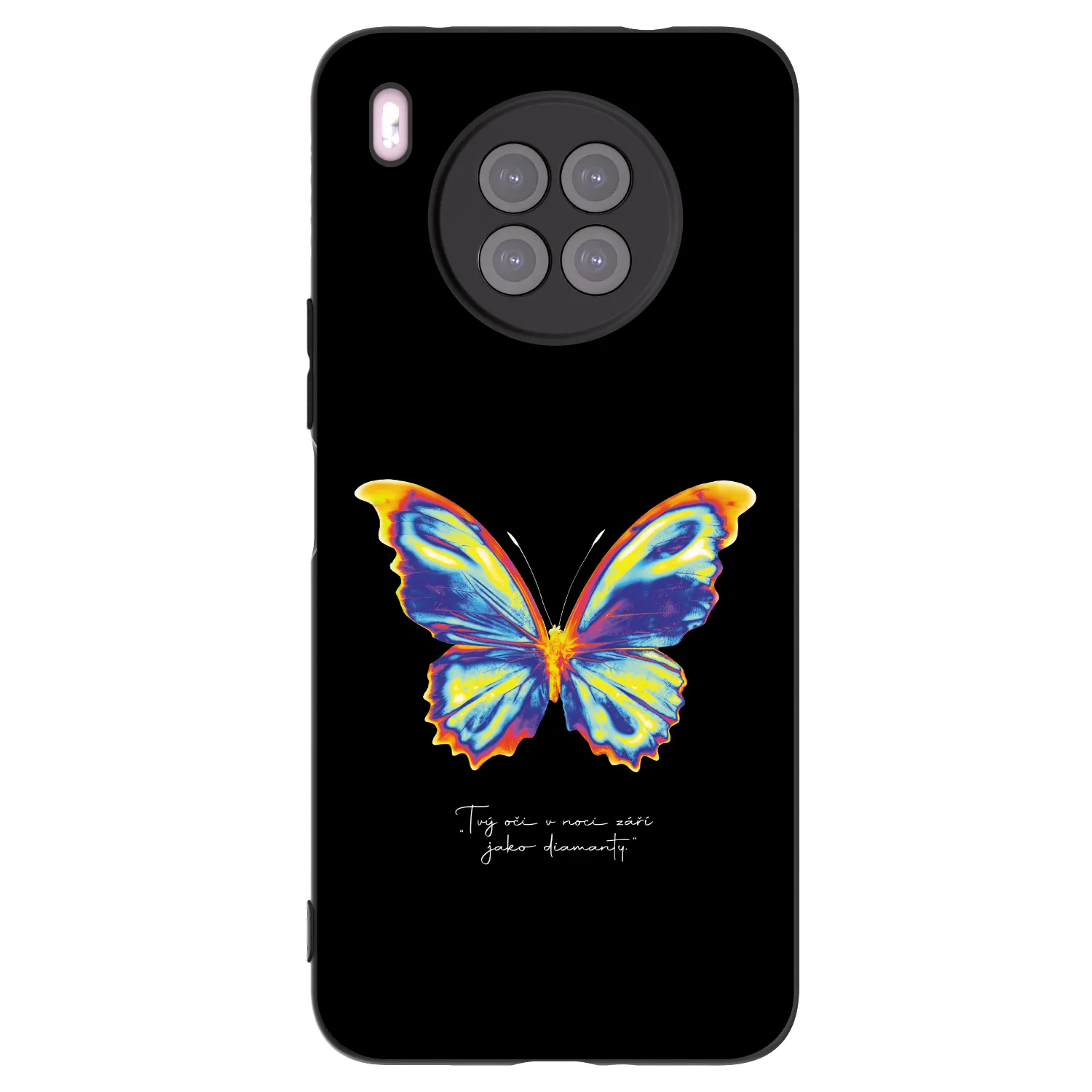 Picasee Huawei Nova 8i Hülle - Schwarzes Silikon - Diamanty Black