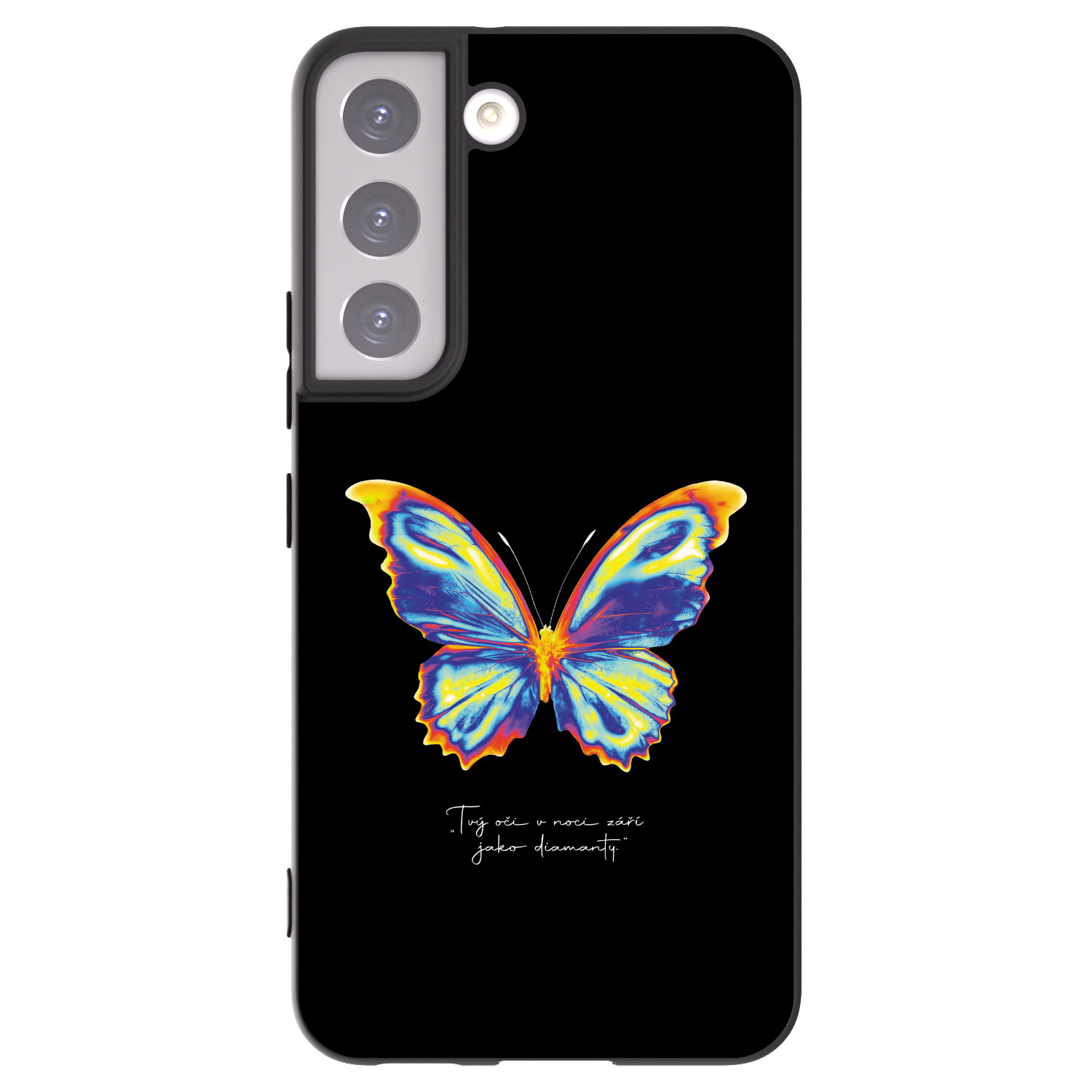 Picasee Samsung Galaxy S22 5G Hülle - Schwarzes Silikon - Diamanty Black