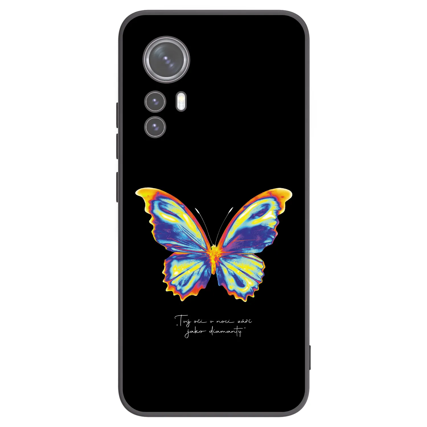 Picasee Xiaomi 12 Hülle - Schwarzes Silikon - Diamanty Black