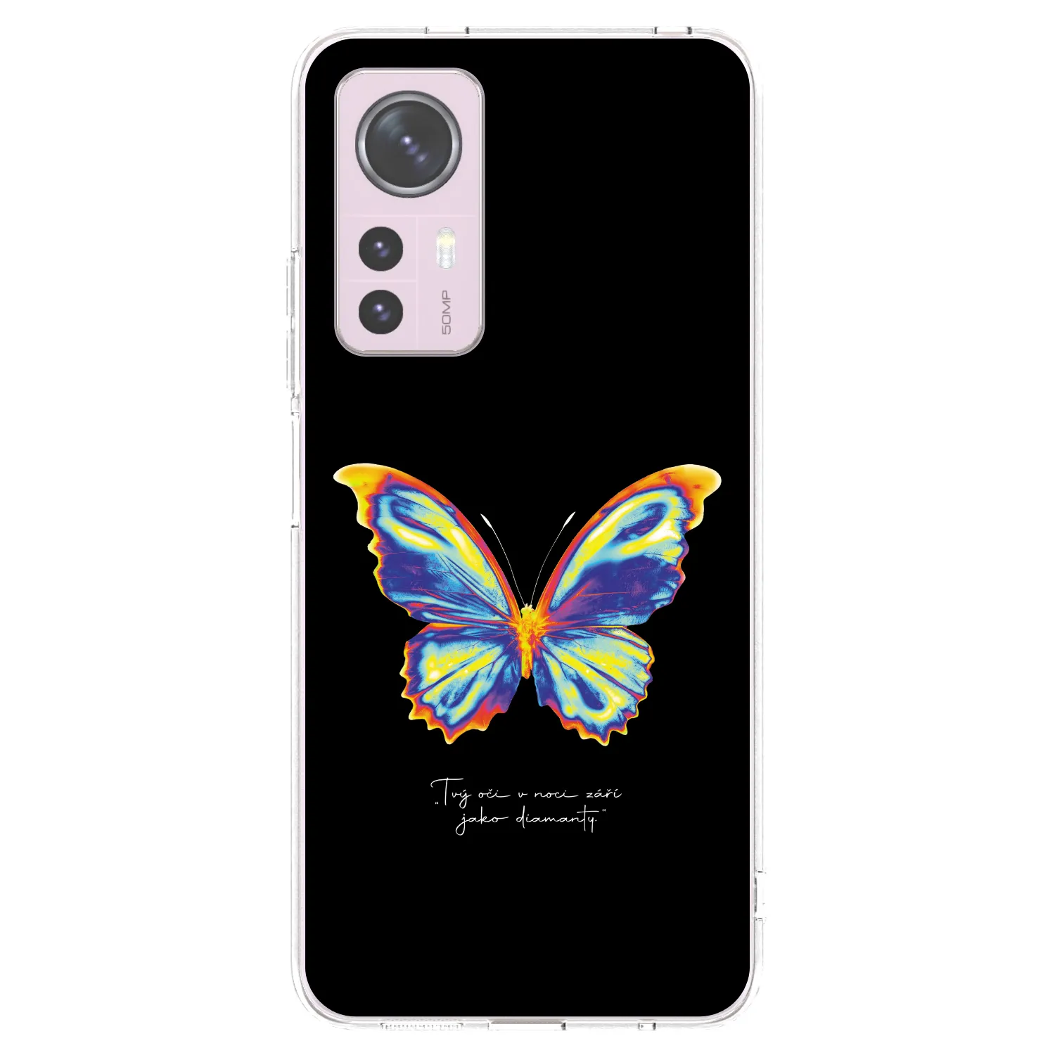 Picasee Xiaomi 12 Hülle - Transparentes Silikon - Diamanty Black