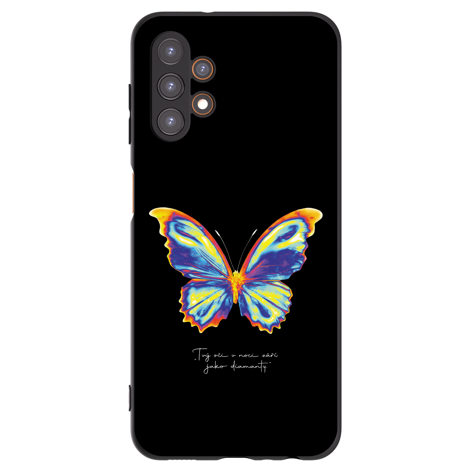 Picasee Samsung Galaxy A13 4G A135 Hülle - Schwarzes Silikon - Diamanty Black