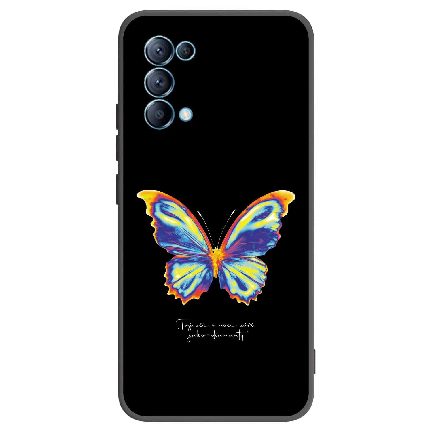 Picasee OPPO Reno 5 5G Hülle - Schwarzes Silikon - Diamanty Black