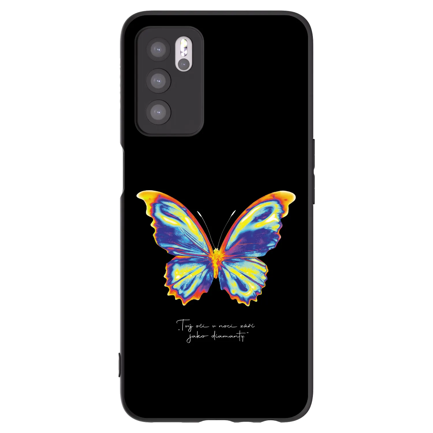 Picasee OPPO A16s Hülle - Schwarzes Silikon - Diamanty Black