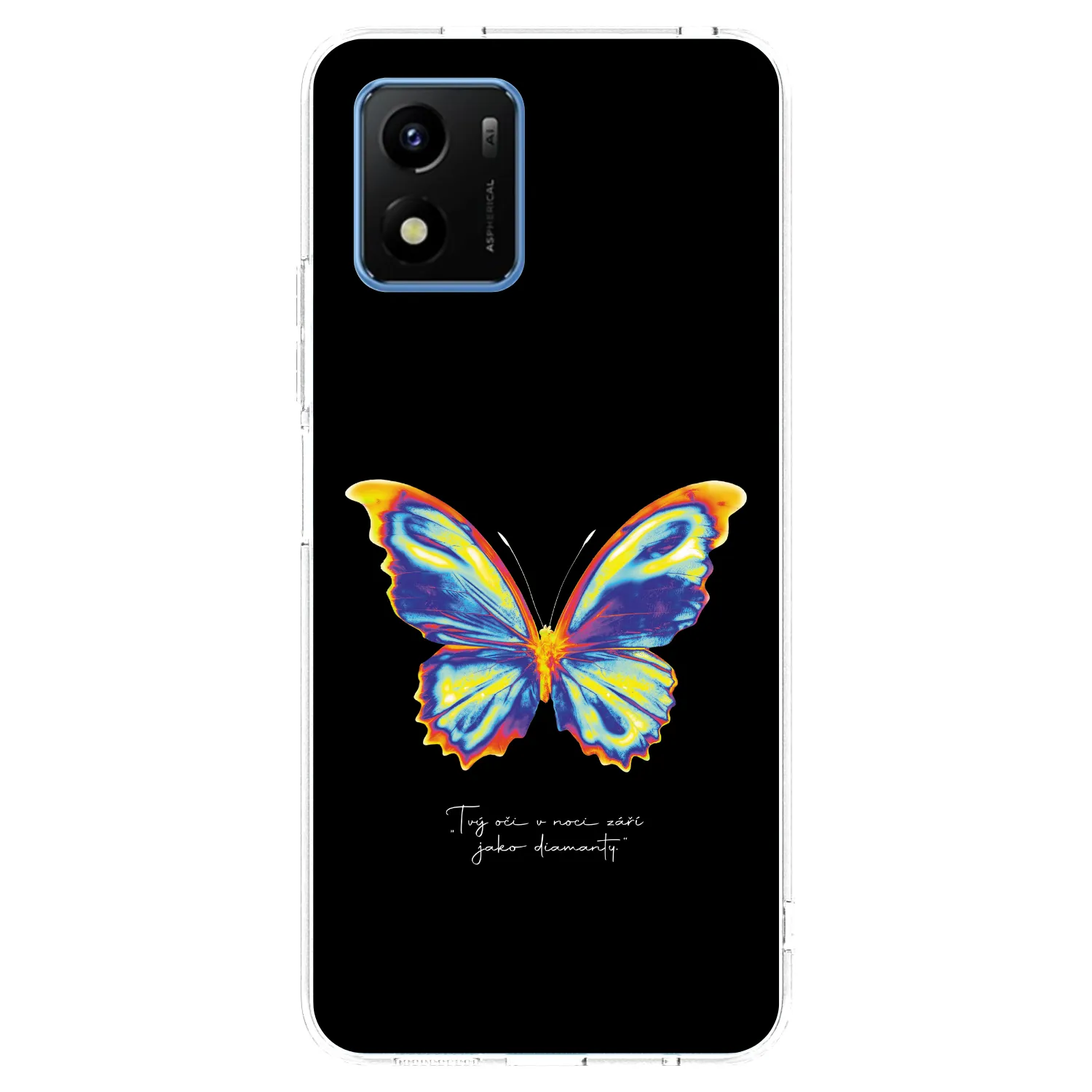 Picasee Vivo Y01 Hülle - Transparentes Silikon - Diamanty Black