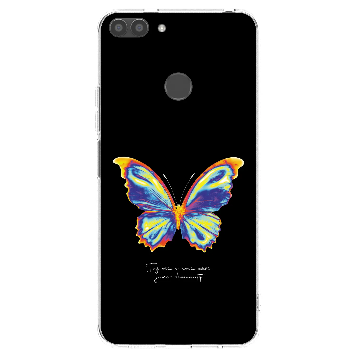 Picasee Huawei P Smart Hülle - Transparentes Silikon - Diamanty Black