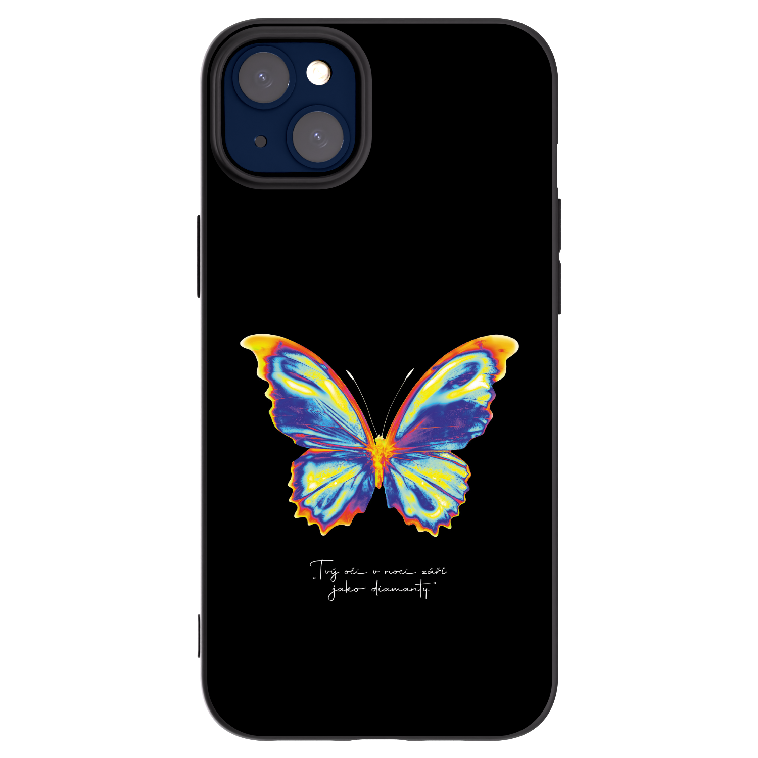 Picasee Apple iPhone 14 Plus Hülle - Schwarzes Silikon - Diamanty Black