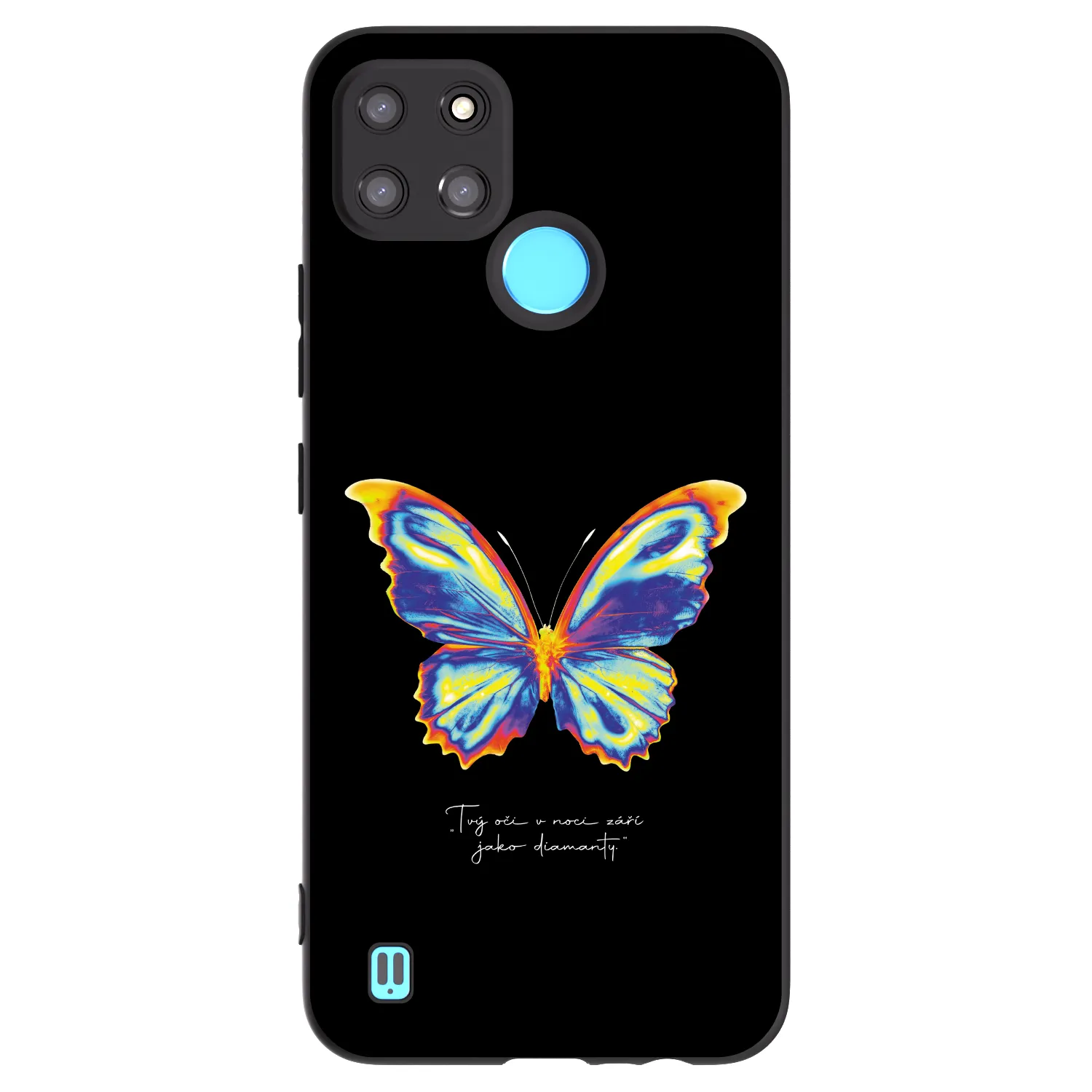 Picasee Realme C21Y Hülle - Schwarzes Silikon - Diamanty Black