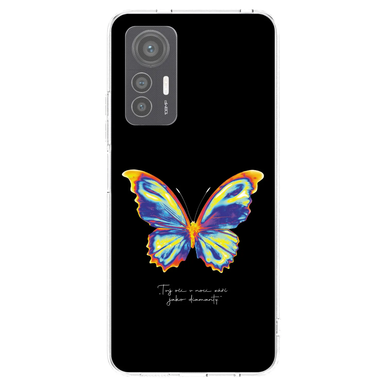 Picasee Xiaomi 12 Lite Hülle - Transparentes Silikon - Diamanty Black