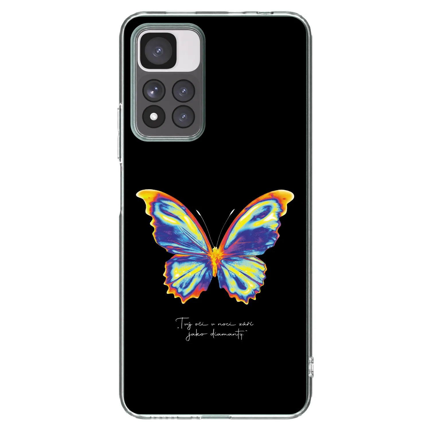 Picasee Xiaomi Redmi Note 11 Pro+ 5G Hülle - Transparentes Silikon - Diamanty Black