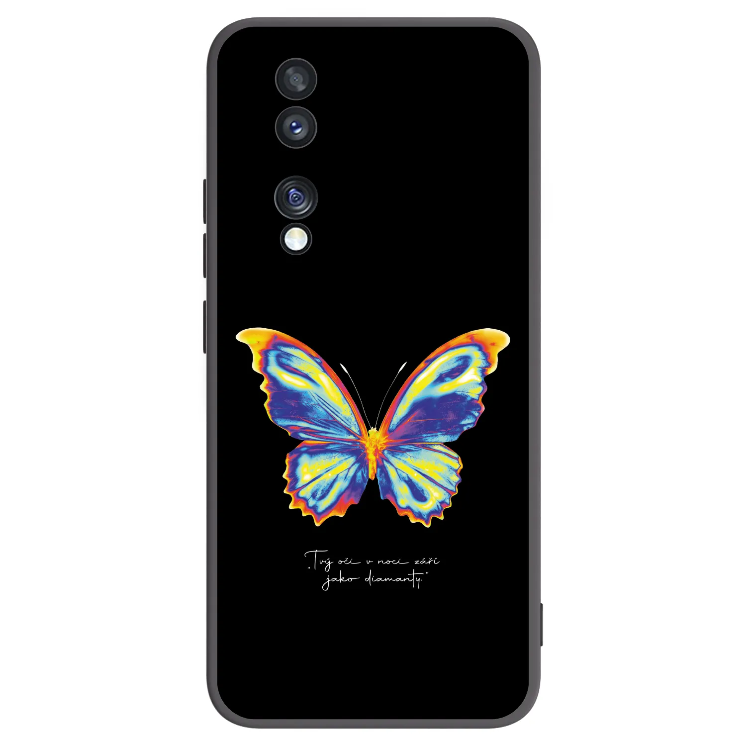 Picasee Honor 70 Hülle - Schwarzes Silikon - Diamanty Black