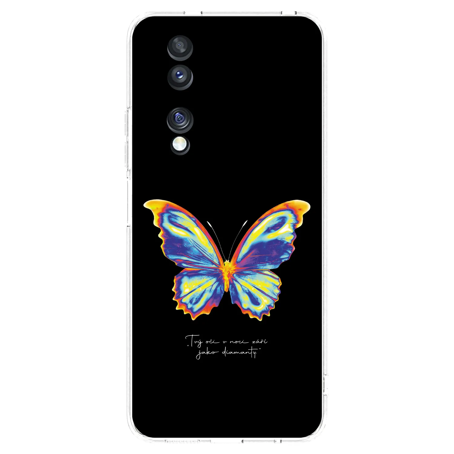 Picasee Honor 70 Hülle - Transparentes Silikon - Diamanty Black