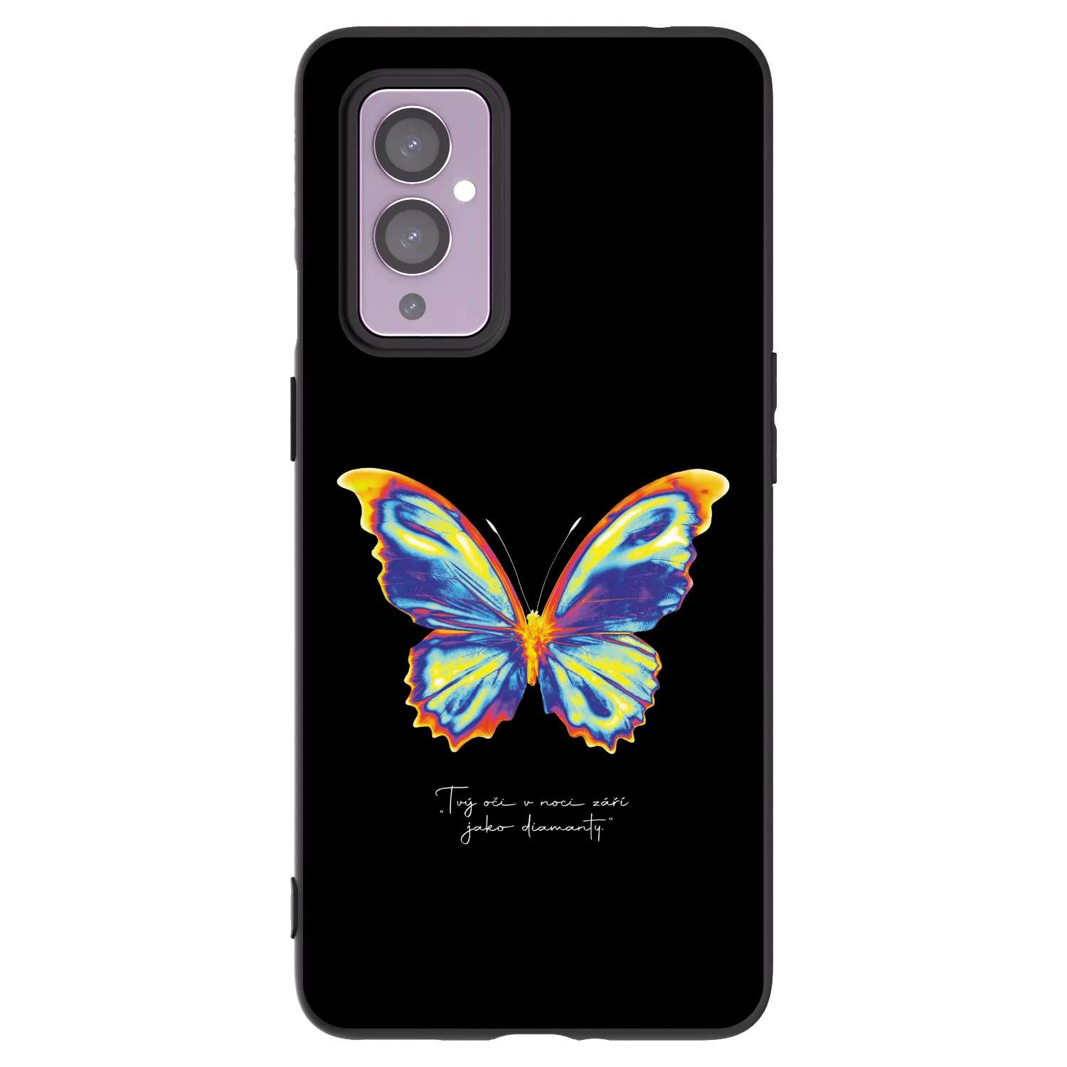 Picasee OnePlus 9 Hülle - Schwarzes Silikon - Diamanty Black
