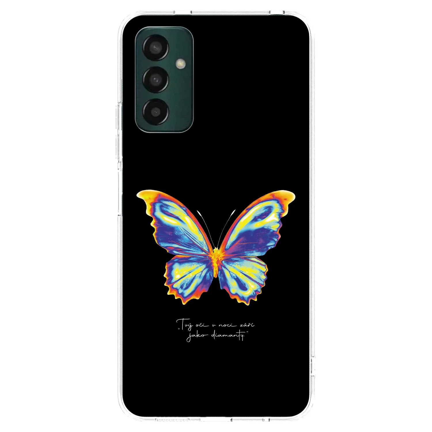 Picasee Samsung Galaxy M23 5G Hülle - Transparentes Silikon - Diamanty Black