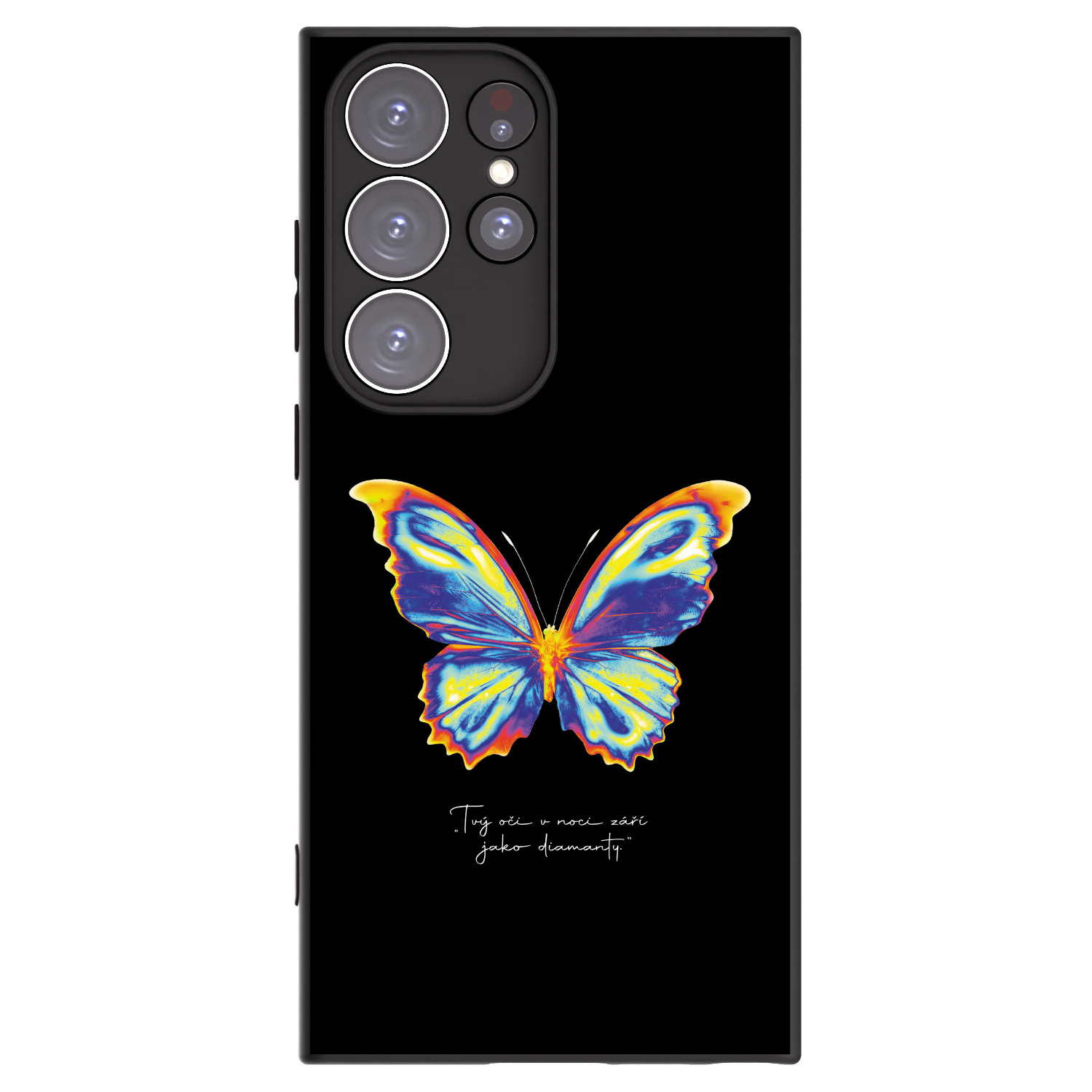 Picasee Samsung Galaxy S23 Ultra 5G Hülle - Schwarzes Silikon - Diamanty Black