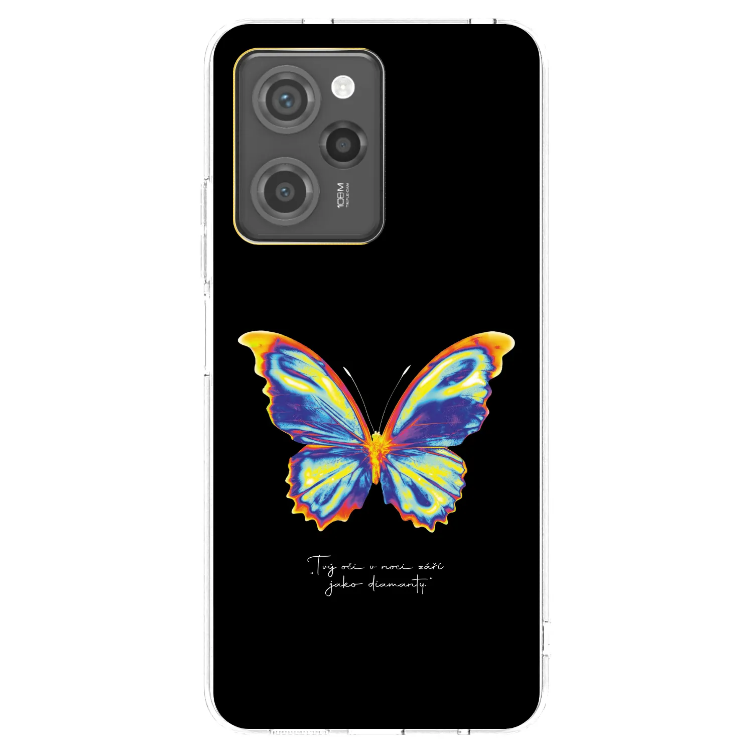 Picasee Xiaomi Poco X5 Pro Hülle - Transparentes Silikon - Diamanty Black