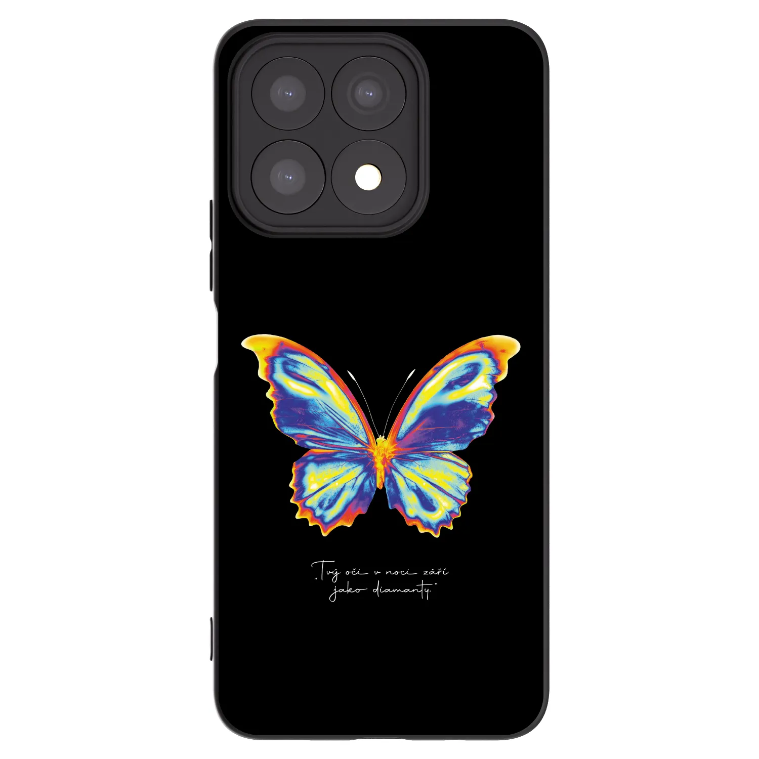 Picasee Honor X8a Hülle - Schwarzes Silikon - Diamanty Black