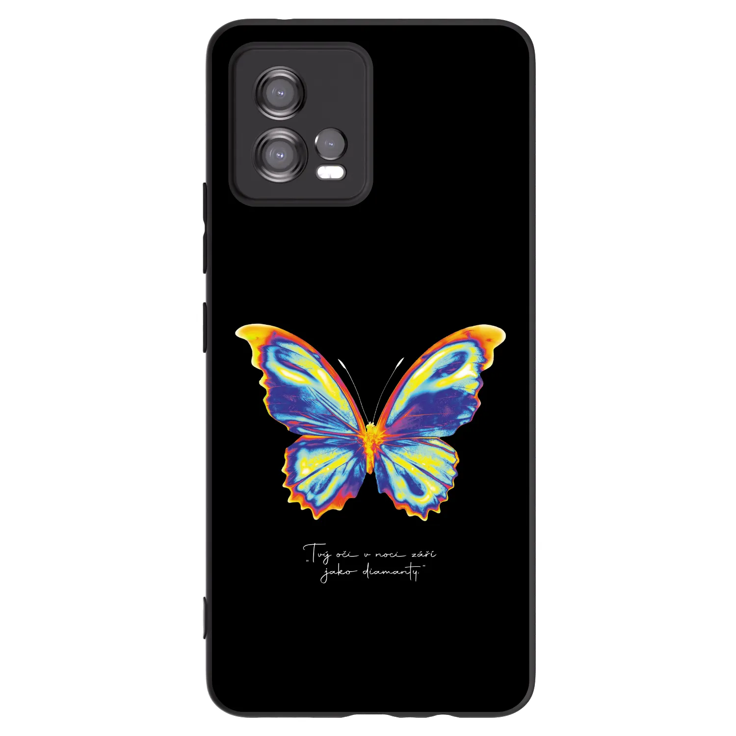 Picasee Motorola Moto G72 Hülle - Schwarzes Silikon - Diamanty Black