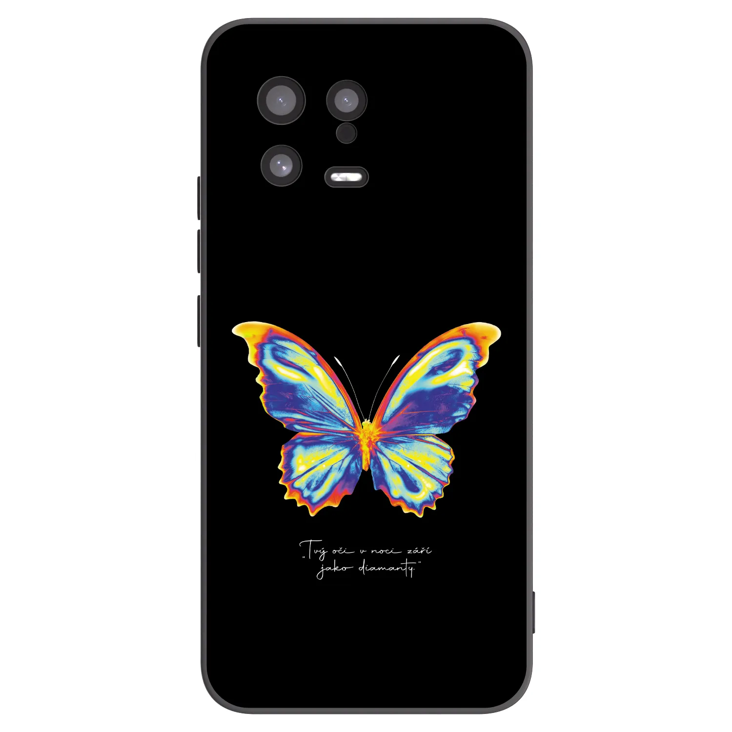 Picasee Xiaomi 13 Hülle - Schwarzes Silikon - Diamanty Black