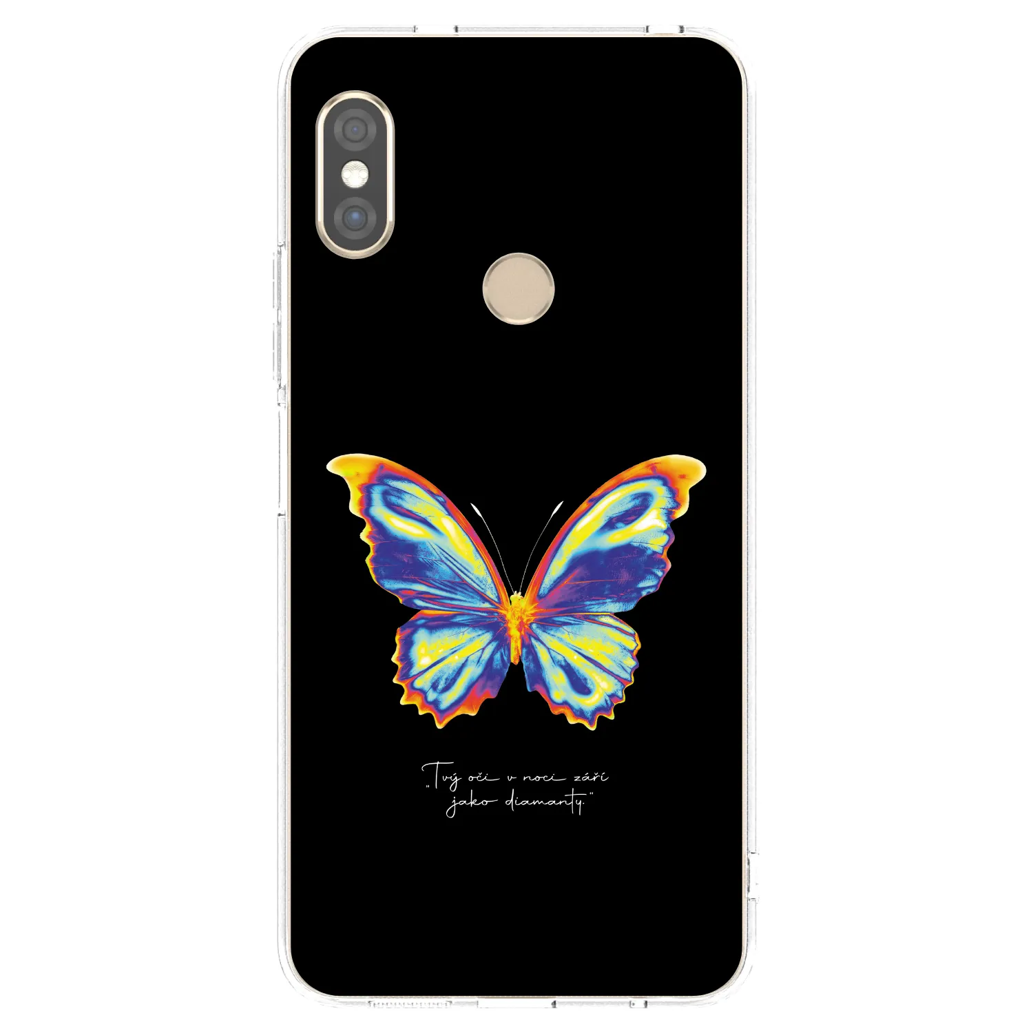 Picasee Xiaomi Redmi Note 5 Global Hülle - Transparentes Silikon - Diamanty Black