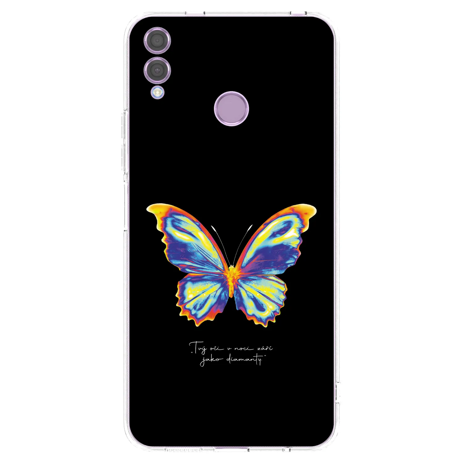 Picasee Honor 8X Hülle - Transparentes Silikon - Diamanty Black