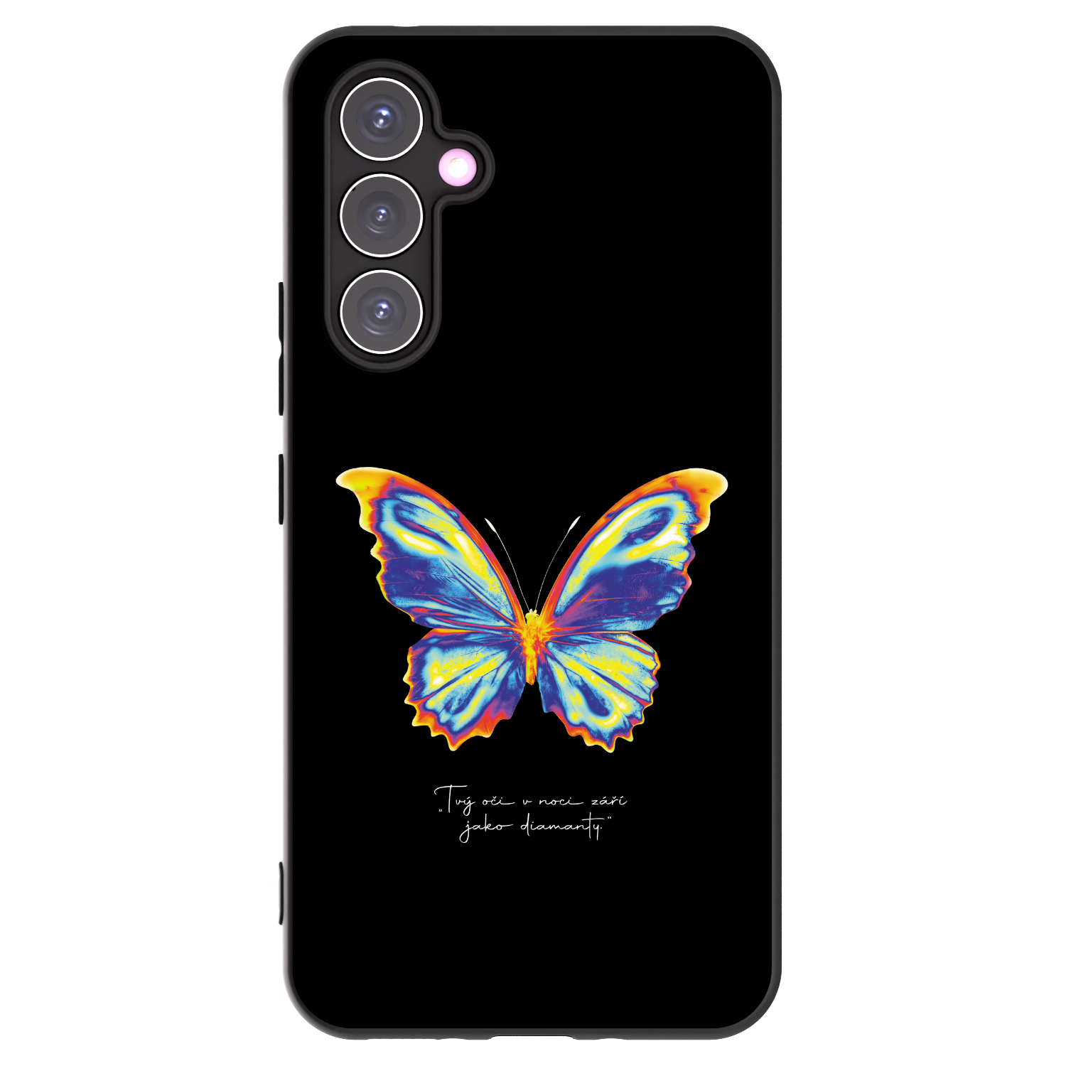 Picasee Samsung Galaxy A54 5G A546B Hülle - Schwarzes Silikon - Diamanty Black