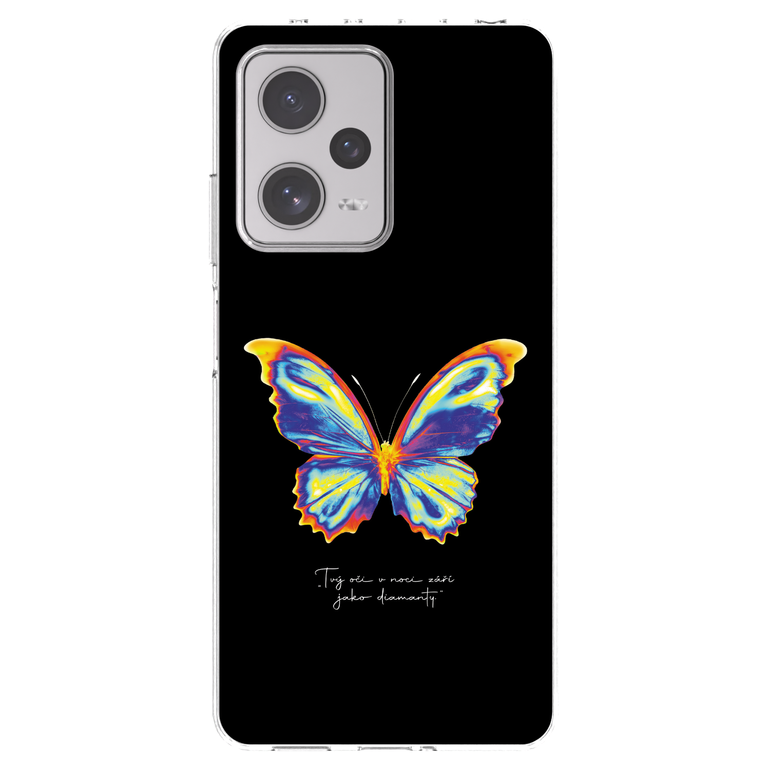 Picasee Xiaomi Redmi Note 12 Pro+ 5G Hülle - Transparentes Silikon - Diamanty Black