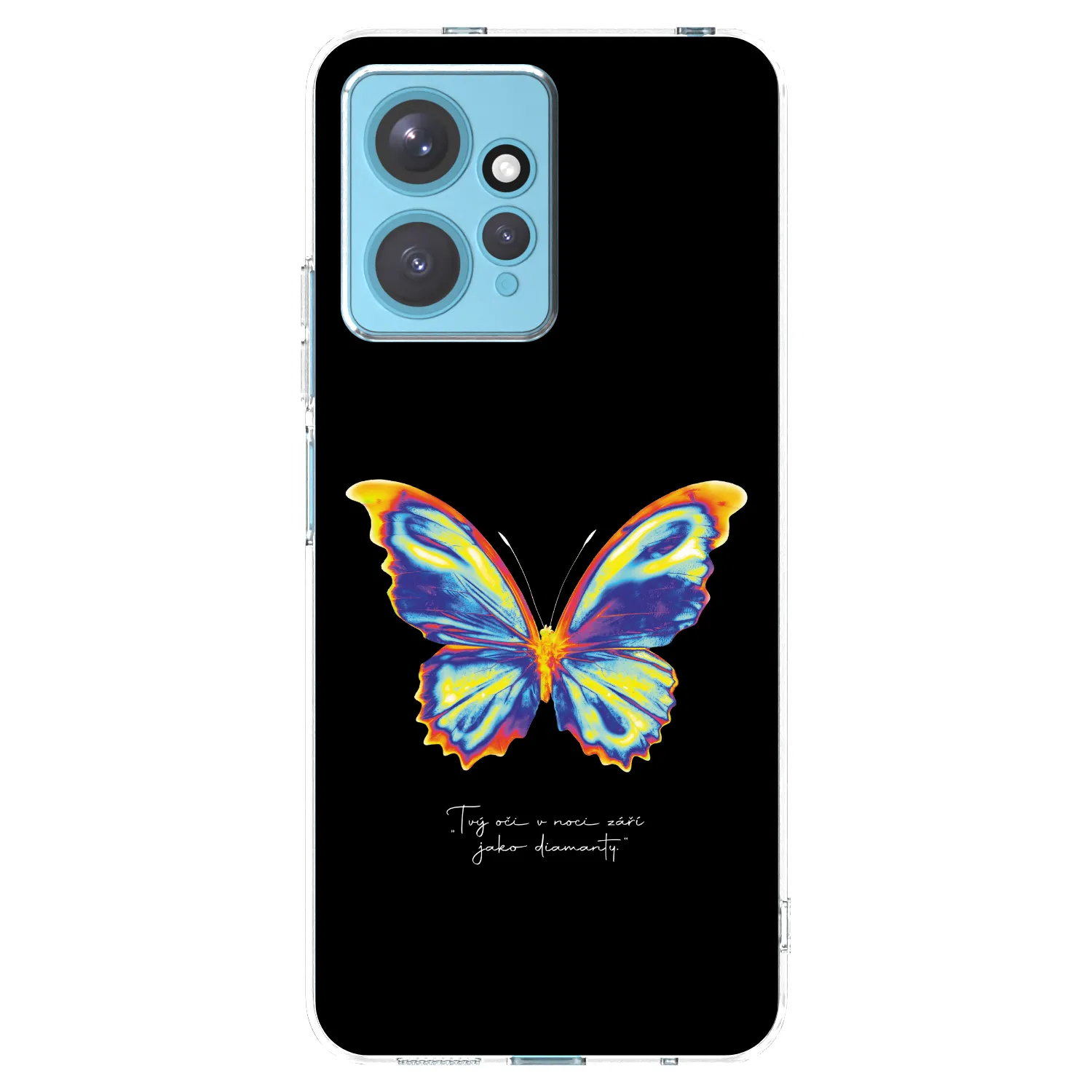 Picasee Xiaomi Redmi Note 12 4G Hülle - Transparentes Silikon - Diamanty Black