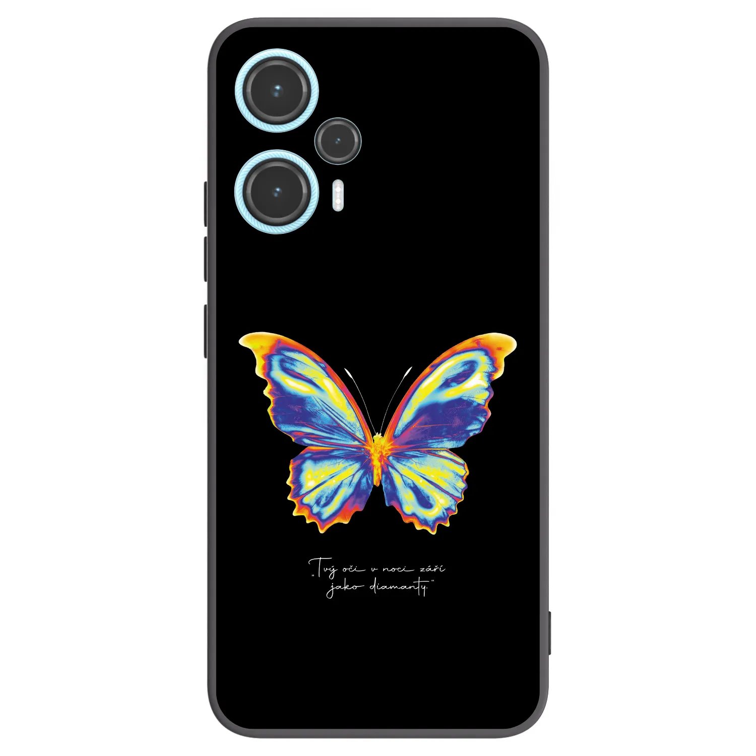 Picasee Xiaomi Poco F5 Hülle - Schwarzes Silikon - Diamanty Black