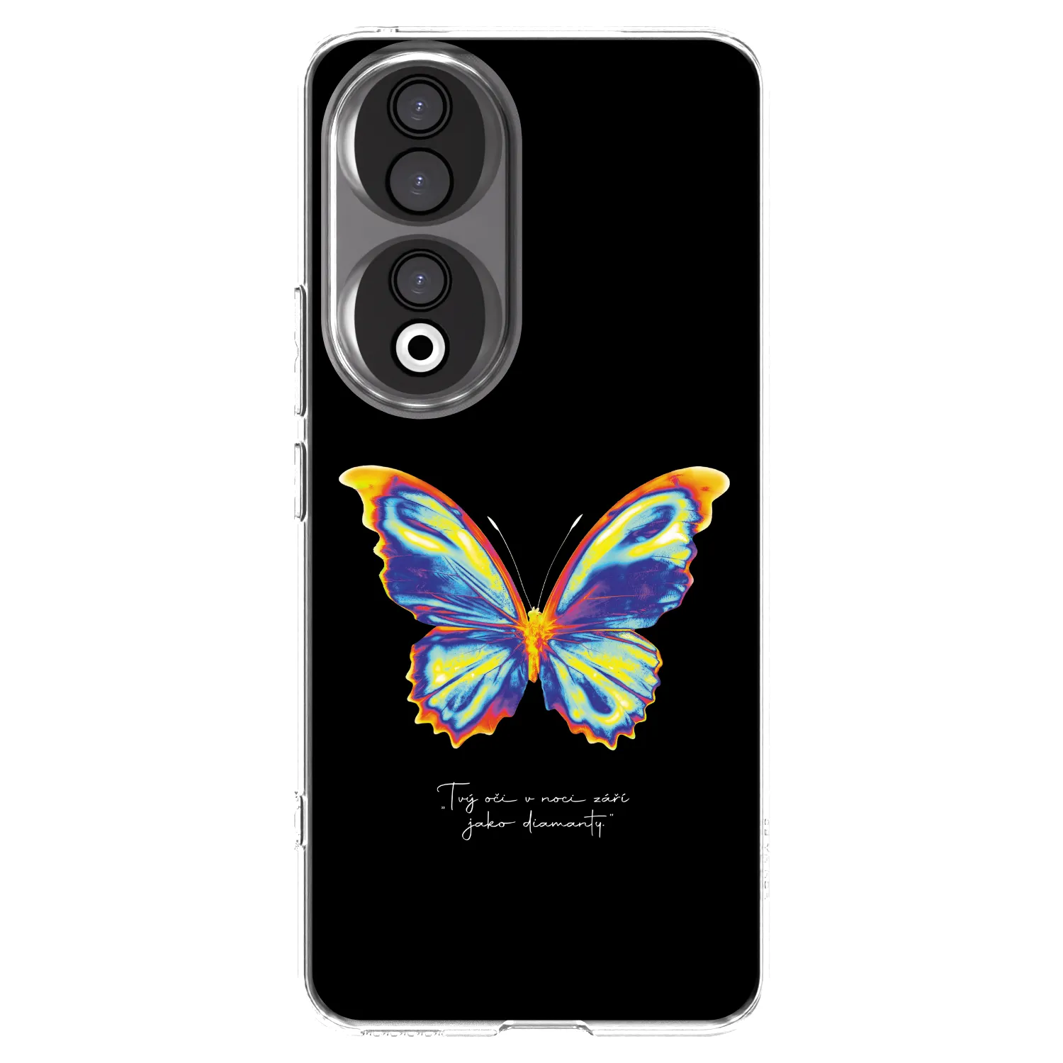 Picasee Honor 90 5G Hülle - Transparentes Silikon - Diamanty Black