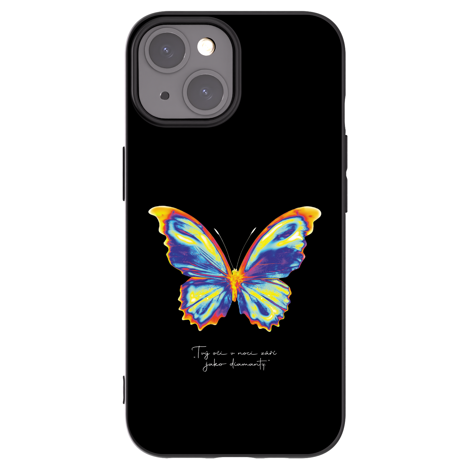 Picasee Apple iPhone 15 Hülle - Schwarzes Silikon - Diamanty Black