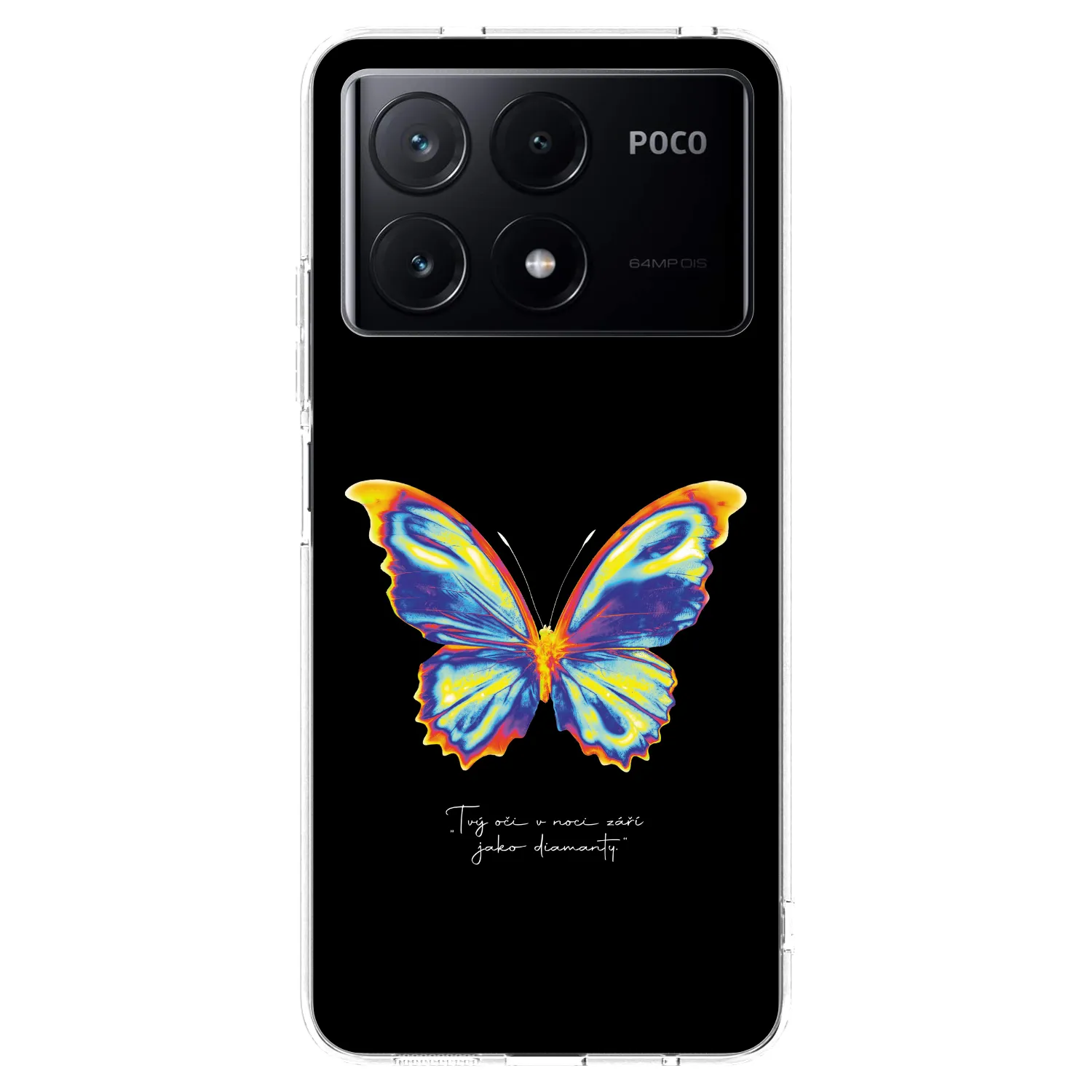 Picasee Xiaomi Poco X6 Pro Hülle - Transparentes Silikon - Diamanty Black