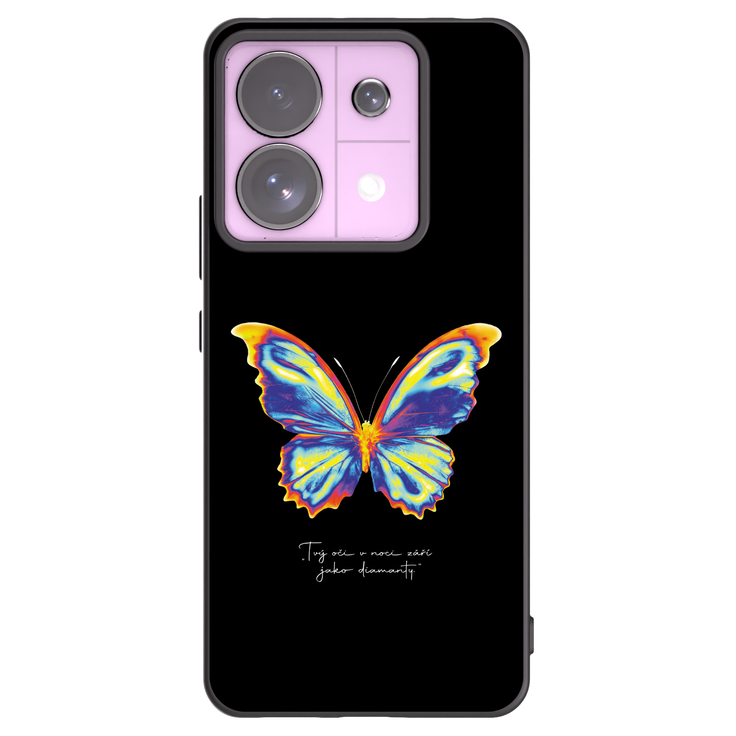 Picasee Xiaomi Redmi Note 13 Pro 5G Hülle - Schwarzes Silikon - Diamanty Black