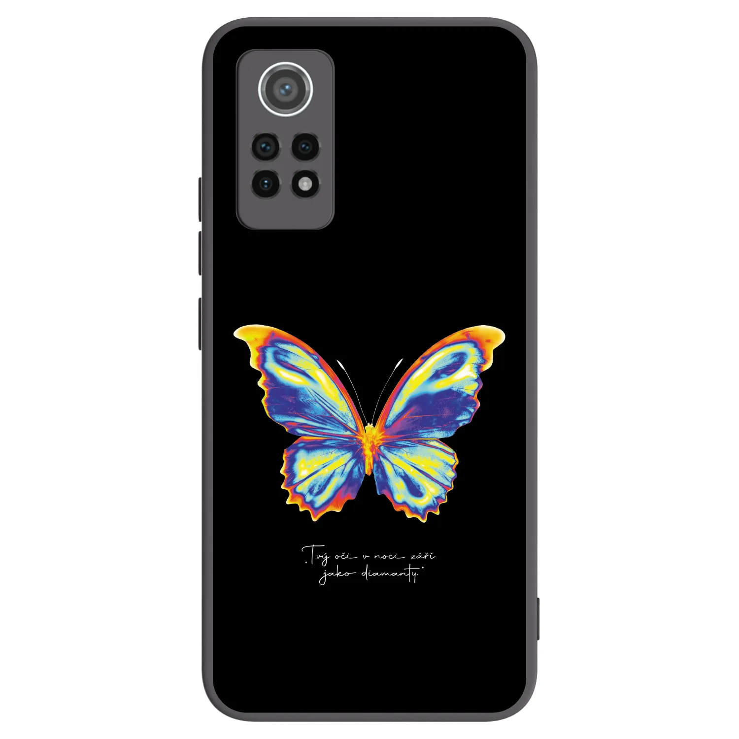 Picasee Xiaomi Redmi Note 12 Pro 4G Hülle - Schwarzes Silikon - Diamanty Black